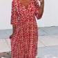 Red Printed Maxi Dress