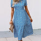 Casual Blue Floral Dress