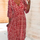 Red Printed Maxi Dress