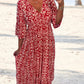 Red Printed Maxi Dress