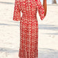 Red Printed Maxi Dress