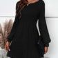 Round Neck Solid Color Dress