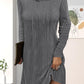 Hooded Cable Textured Dress