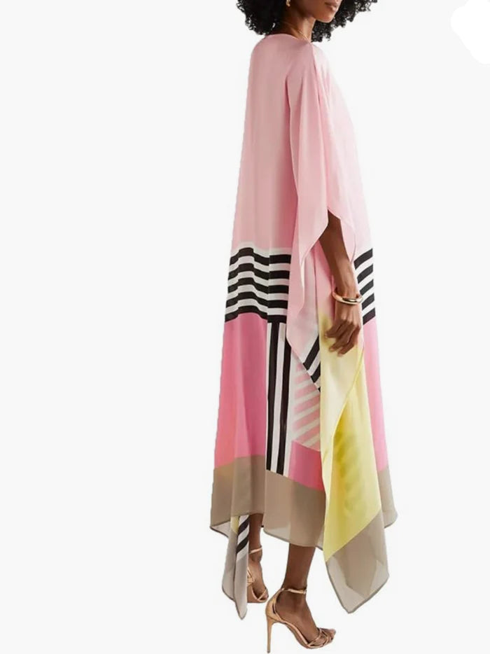 Pink Candy Stripe Kaftan