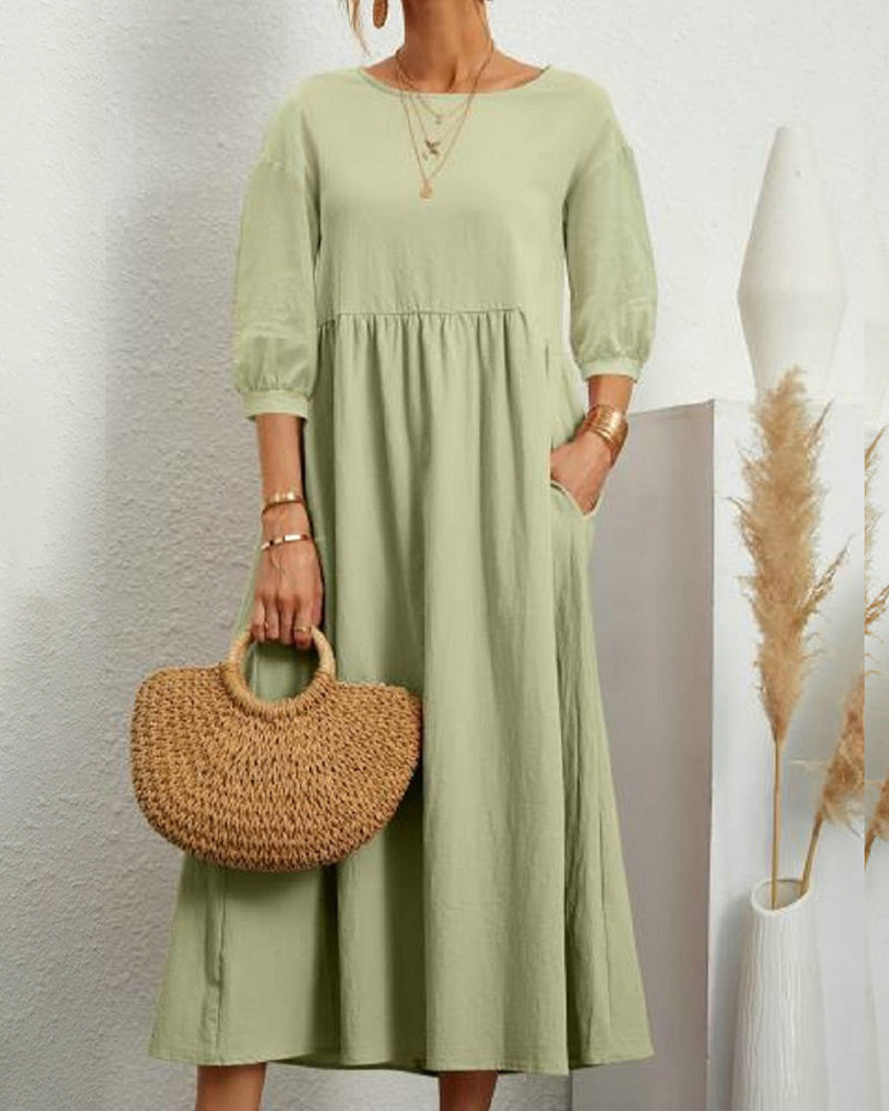 Cotton and linen dress