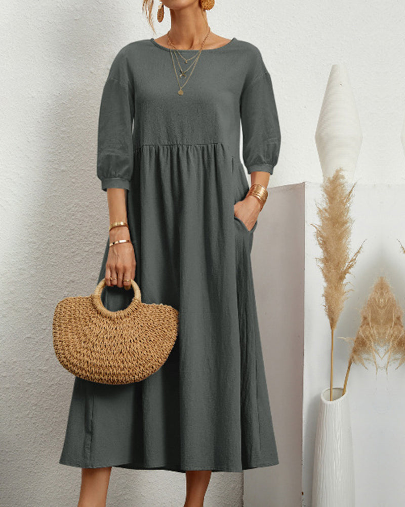 Cotton and linen dress