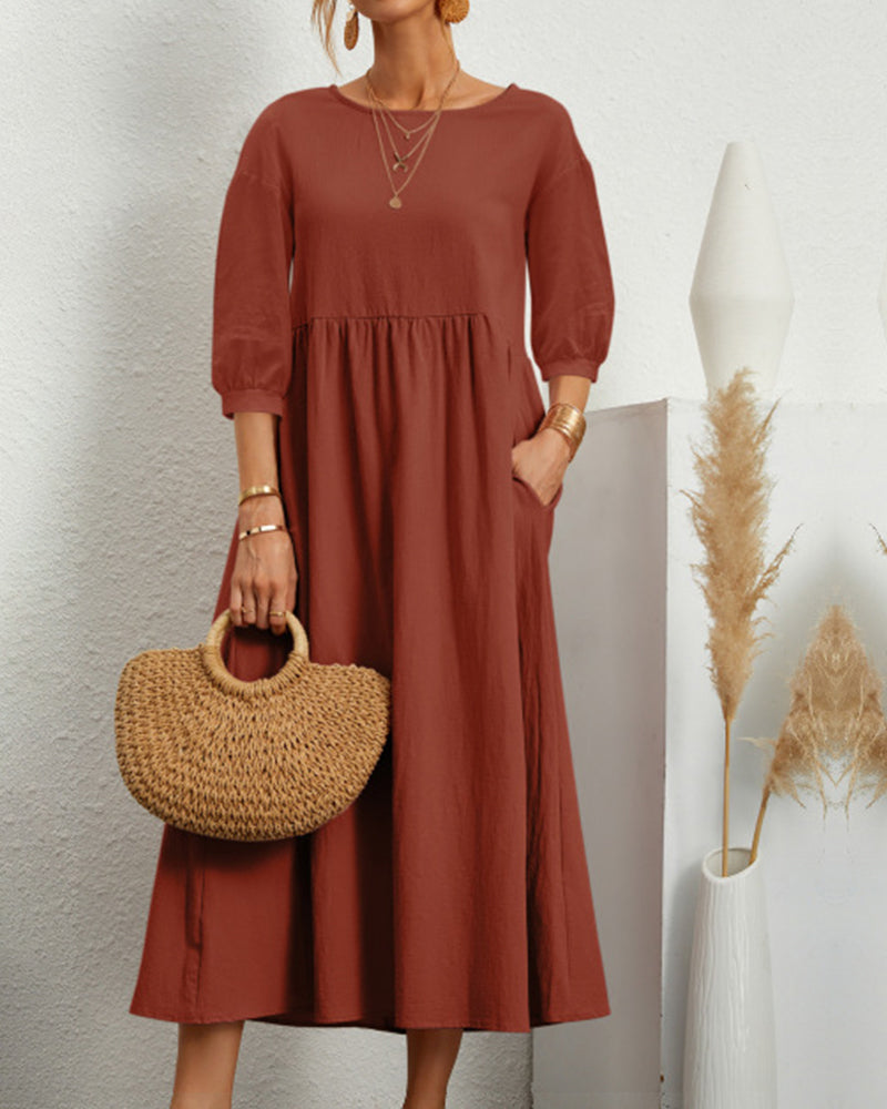 Cotton and linen dress