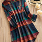 Check long sleeve dress