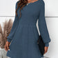 Round Neck Solid Color Dress