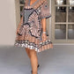 Loose ethnic print dress