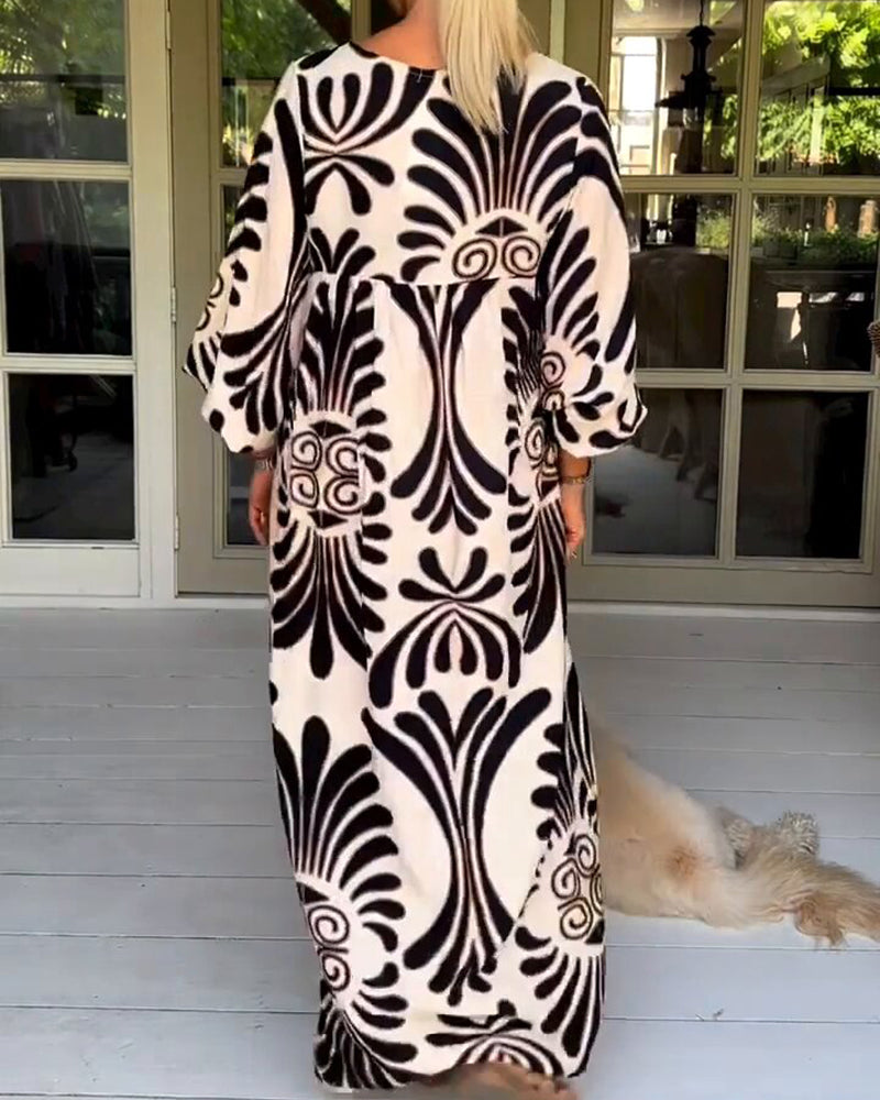 Elegant printed dress