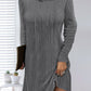 Hooded Cable Textured Dress