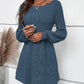 Round Neck Solid Color Dress