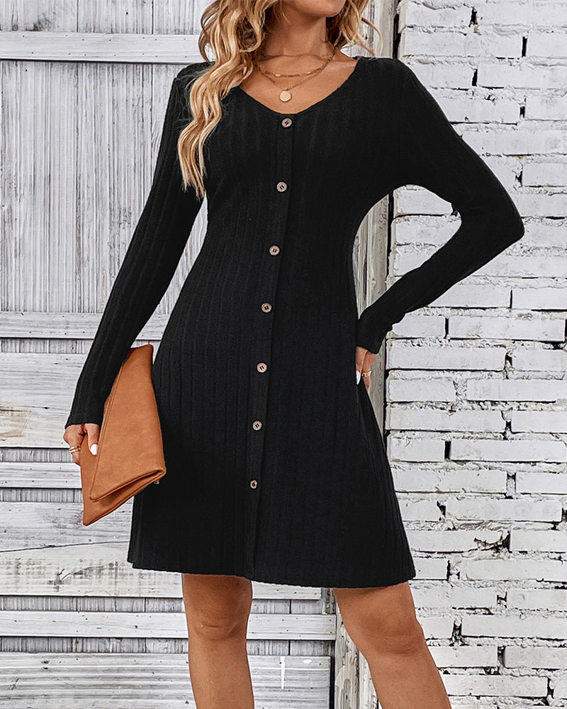 Black long sleeve dress