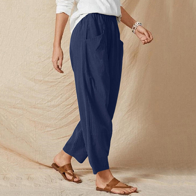 Solid Color Casual Trousers