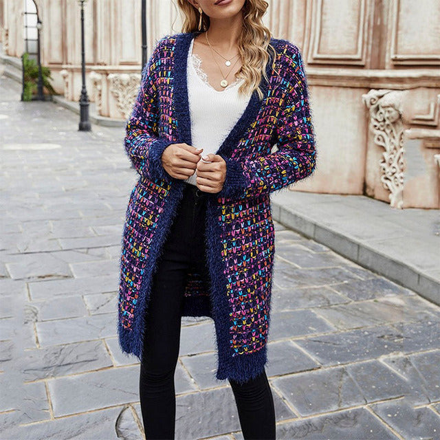 Casual Colorful Warm Cardigan