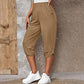 Casual Elastic Waist Trousers