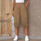 Casual Elastic Waist Trousers