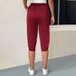 Casual Elastic Waist Trousers