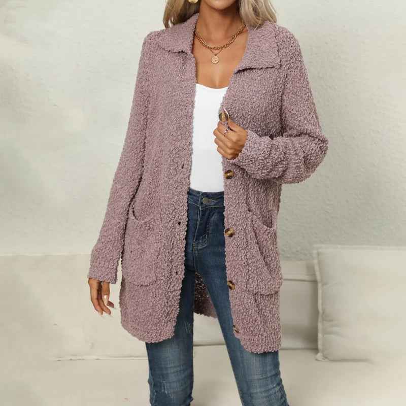 Casual Solid Colour Cardigan