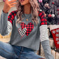 Heart Print Patchwork T-Shirt