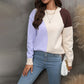 Contrast Color Casual Sweater