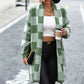 Casual Plaid Knitted Cardigan