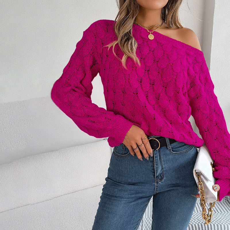 Casual Hollow Knit Sweater