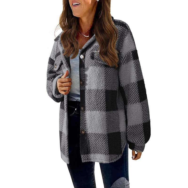 Casual Warm Plaid Coat