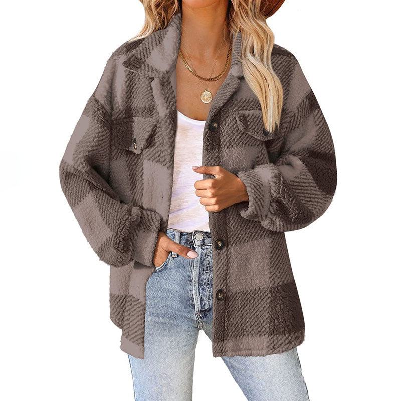 Casual Warm Plaid Coat