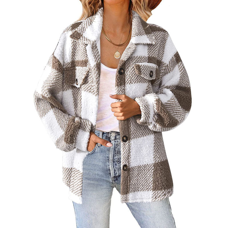 Casual Warm Plaid Coat