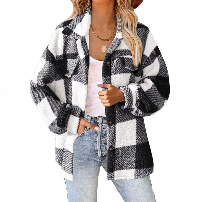 Casual Warm Plaid Coat