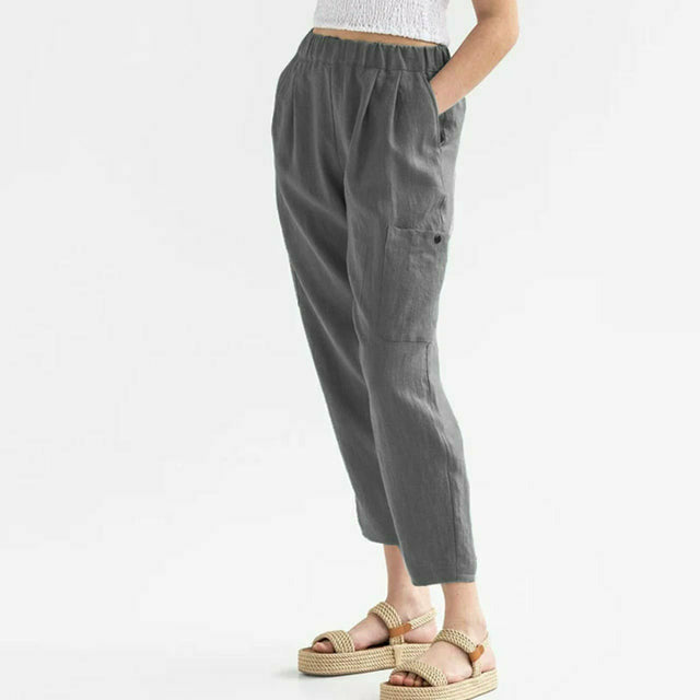 Solid Color Casual Pants