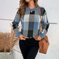 Casual Plaid Knit Sweater