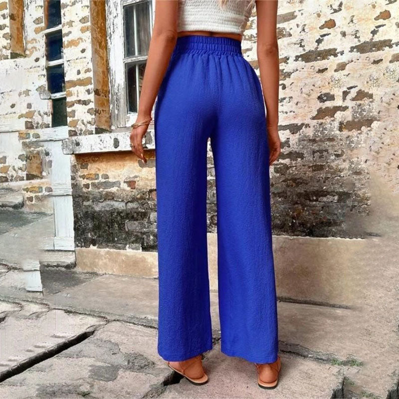 Solid Colour Casual Trousers