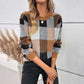 Casual Plaid Knit Sweater