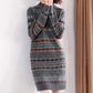 Vintage Ethnic Knitted Dress