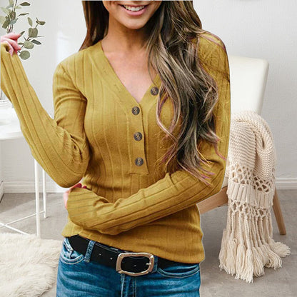 Casual Solid Color Sweater