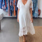 Deep V buttoned flowy dress