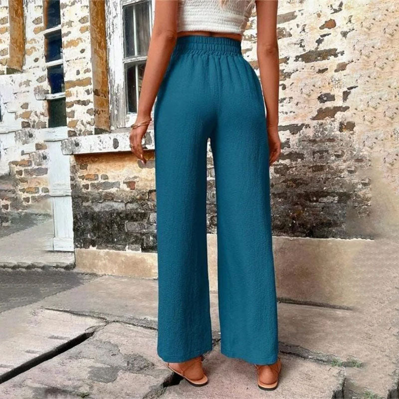 Solid Colour Casual Trousers