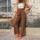 Solid Colour Casual Trousers