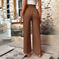 Solid Colour Casual Trousers