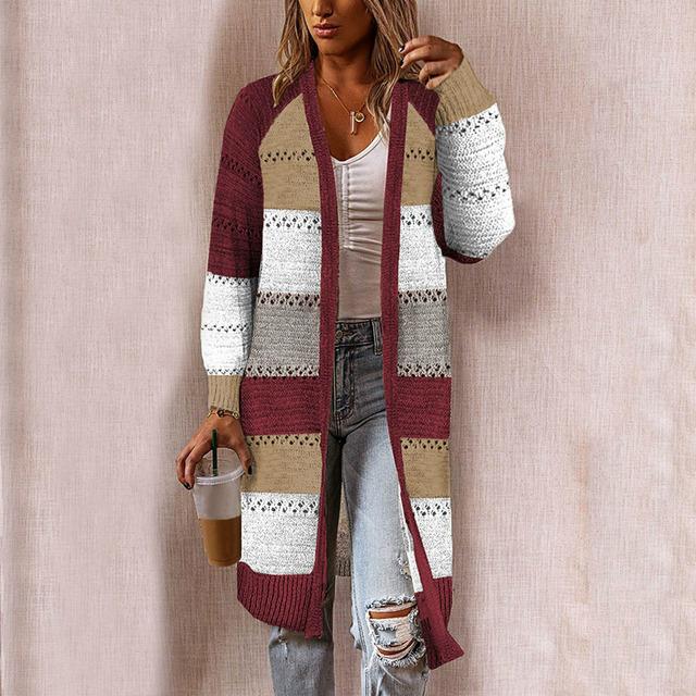 Striped Patchwork Cardigan