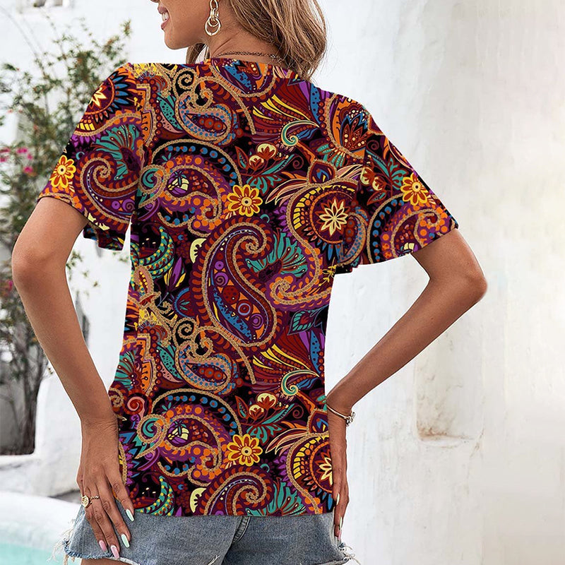 Ethnic Abstract Print T-Shirt